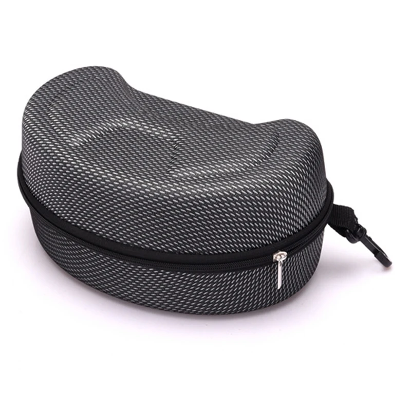 

12x12x10cm EVA Snow Ski Eyewear Case Snowboard Skiing Goggles Sunglasses Carrying Case Zipper Hard Box Holder(Without Goggles)