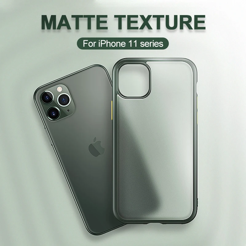 

Luxury Phone Case For iPhone 11 Pro 11 Silicone Transparent Shockproof Hard PC Case For Apple iPhone 11 Pro Max Clear Back Cover