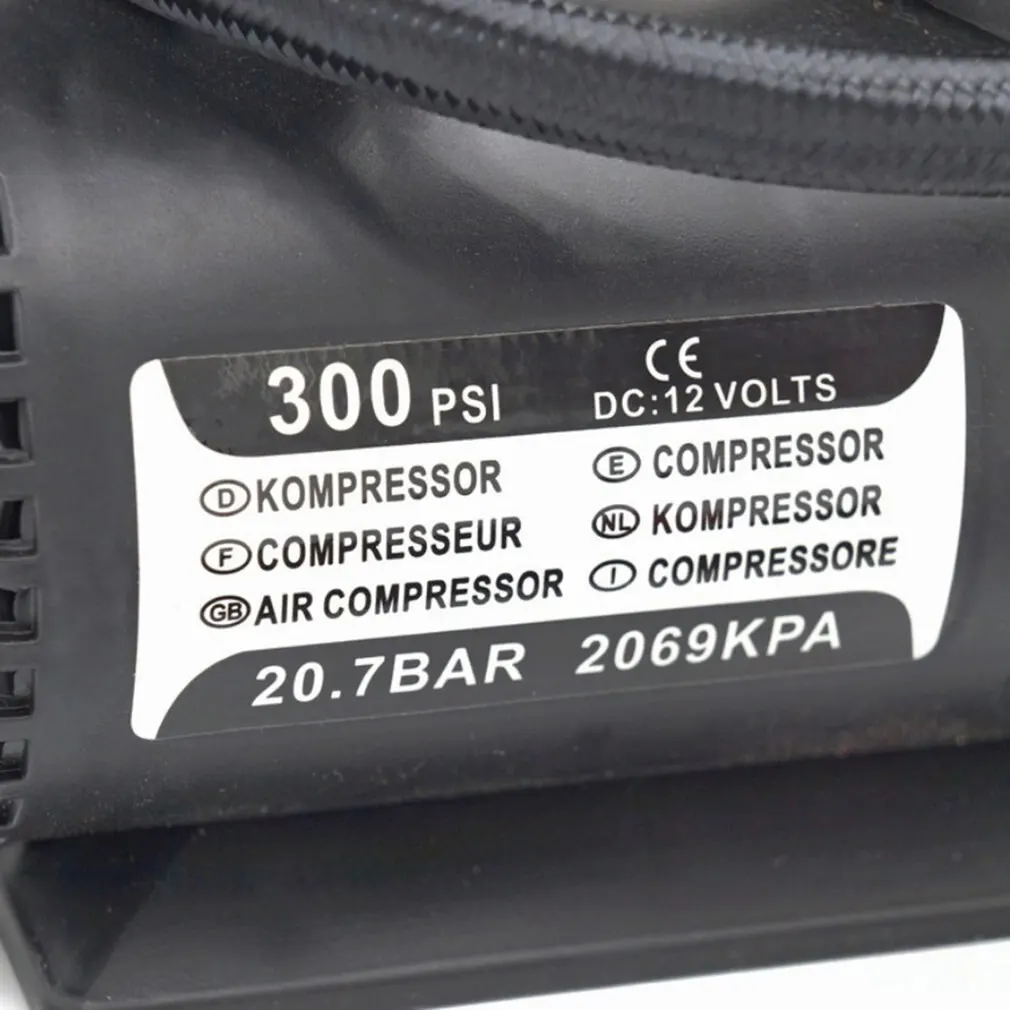 12 В мини локомотивный воздушный насос ABS пластиковый автомобильный для накачки