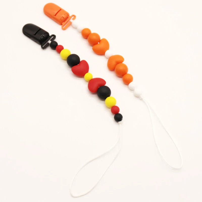 

New DIY Safe Food Grade Silicone Teething Pacifier Clips Pacifier Chain Holder for Nipples Baby Chew Toys