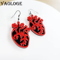 yaologe red heart pendant acrylic earrings personality cool party jewelry accessories sexy women gifts popular christmas gifts