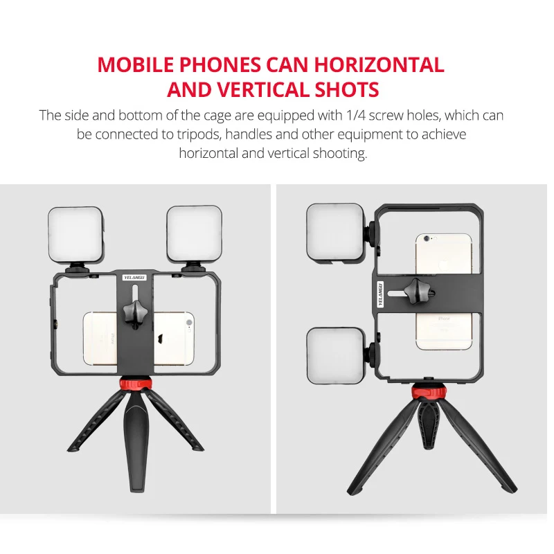 PC02 смартфон видео Rig Grip Filmmaking Case телефон стабилизатор ручка штатив крепление для