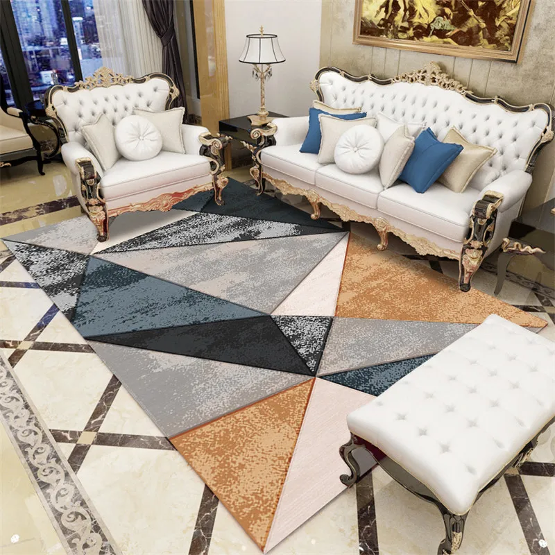Ковер для гостиной и спальни с геометрическим принтом|Коврик| |