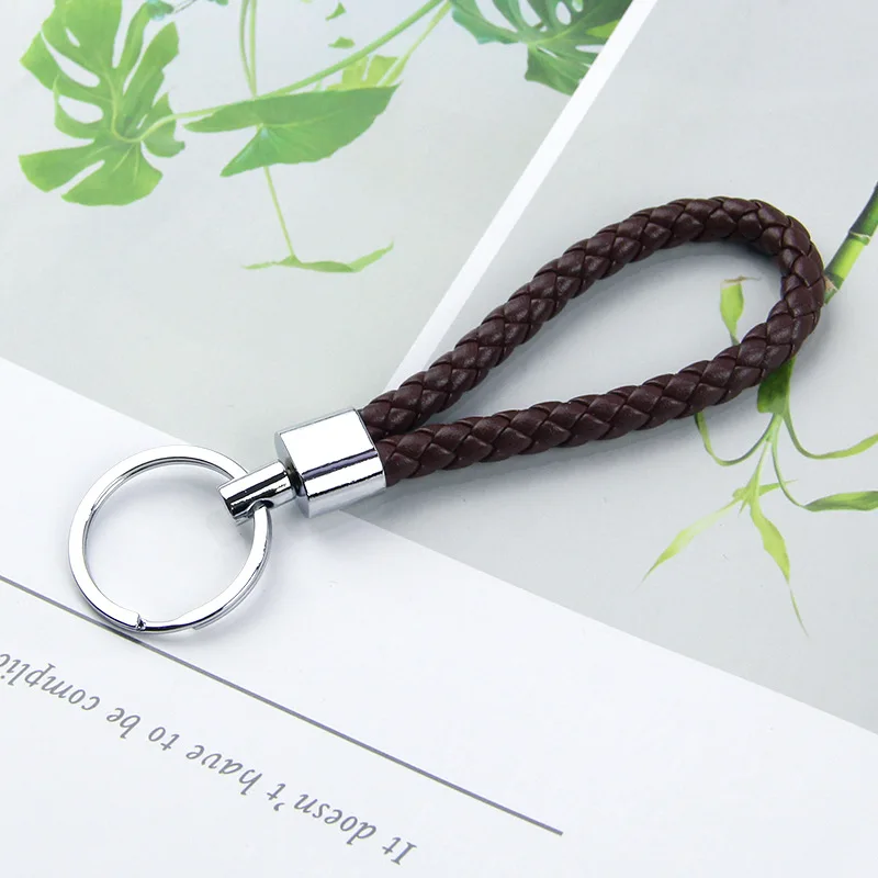 Оптовая цена плетеная веревка из искусственной кожи брелок сделай сам подвеска