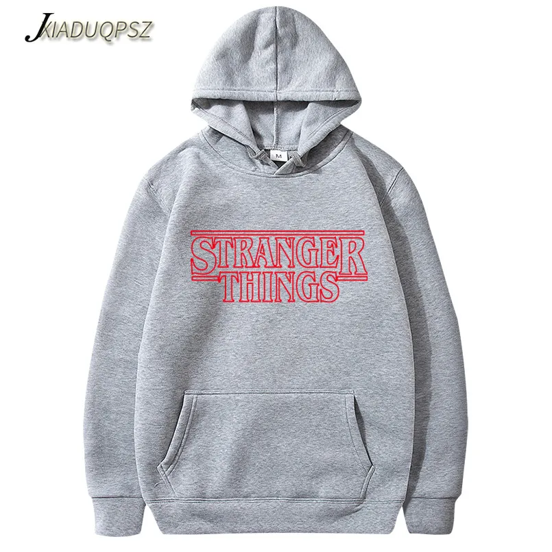 WY68 Grey Модные лица странные вещи с капюшоном мужские/женские толстовки и толстовки на осень с хип хоп зимняя мужская толстовка с капюшоном бренд - Цвет: WY68 Grey