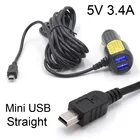 Автомобильное зарядное устройство Mini Micro USB, 3,5 м, 5 В, а, с 2 USB-портами