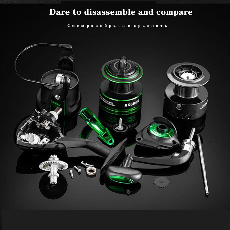 Оригинальная/оригинальная Рыболовная катушка двойная спиннинг Smooth 1000 2000 3000 4000 5000