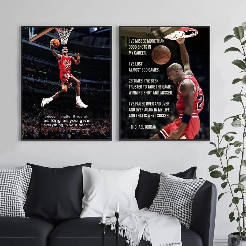 

Modern basketball stars can print high-definition murals and posters on canvas for home decoration paintings.