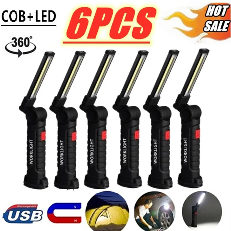 Мини-вссветильник для ремонта 5 режимов COB рабочая вссветильник шка светодиодный