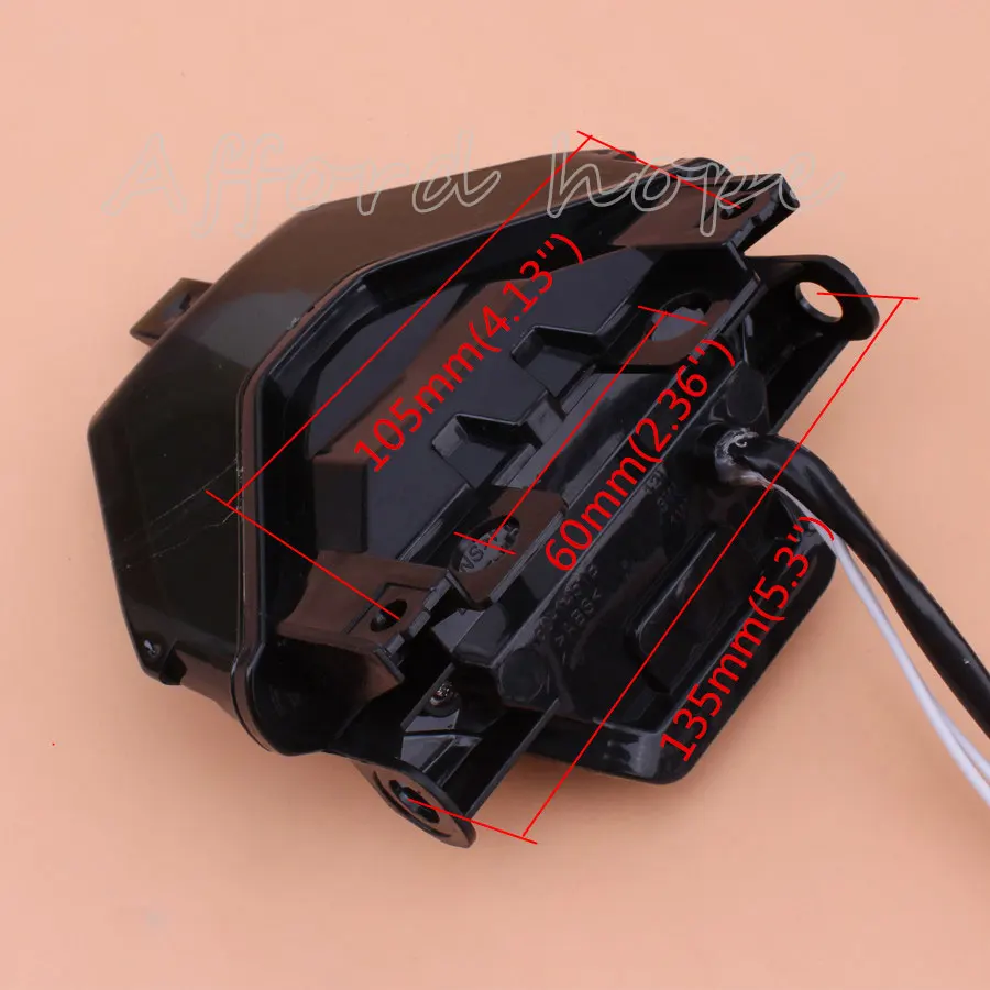 Дымовая линза мотоцикла светодиодная интегрированная Тормозная остановка