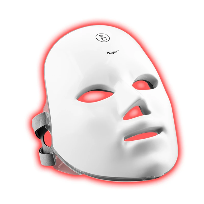

CkeyiN 7 Colors LED Facial Mask Photon Therapy Anti Aging Wrinkle Removal Skin Rejuvenation Face Beauty Mask Skin Tighten Care