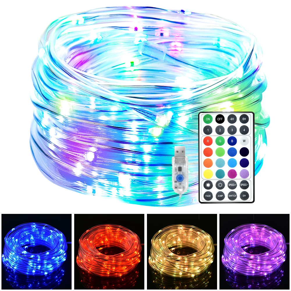 

LED Strip Light Remote Control RGB Strip Light 10m USB Charging DIY Led Light Strip 5V 5W Lights For Home Party Decoration