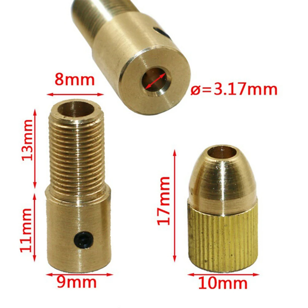 

7pcs 0.5-3.0mm Mini Drill Chuck Adapter Collet Quick Set Micro Twist w/Hex Wrench Copper Cap Axis Drill Collet Tools