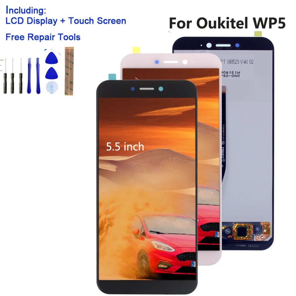 

Для Oukitel WP5 ЖК-дисплей кодирующий преобразователь сенсорного экрана в сборе LCD s Ремонт для Oukitel WP5