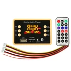 Модуль платы декодера MP3 Bluetooth 5,0 с дисплеем 12 В Автомобильный USB MP3-плеер WMA WAV слот для TF-картыUSBFM с пультом дистанционного управления