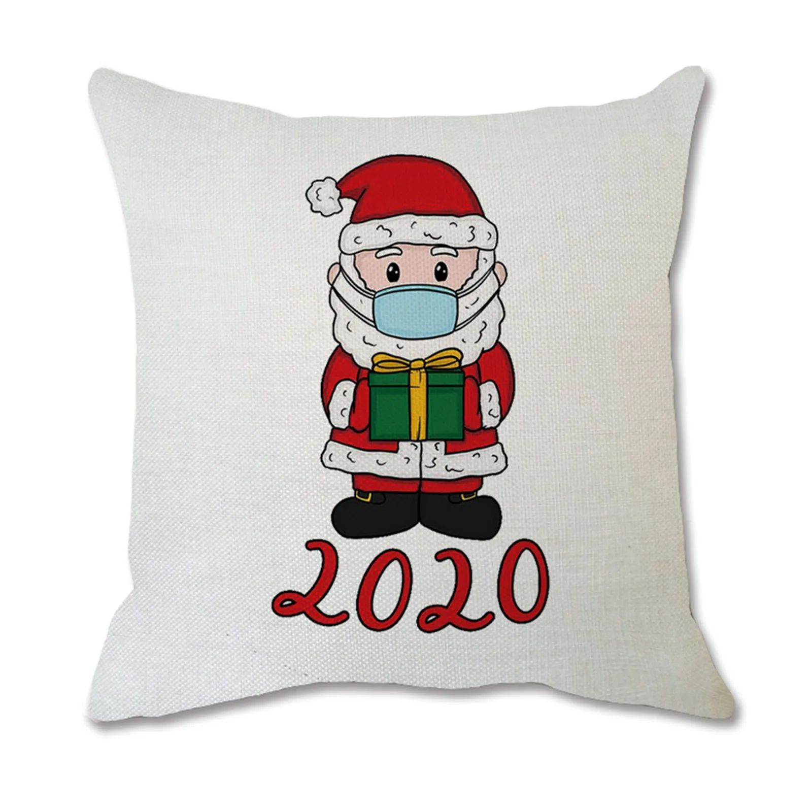 Модный окрашенный чехол с принтом Санта-Клауса для дивана или кровати домашний