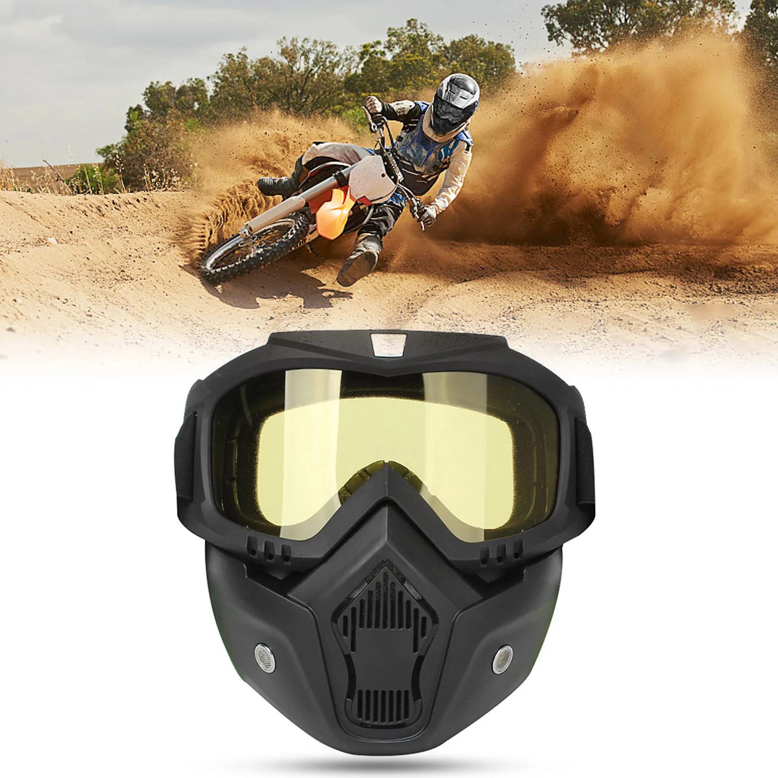 Маска для лица Mortorcycle с фильтром защитные очки высокой четкости шлема мотокросса