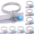 Медальоны для ароматерапии браслет Дерево жизни Цветок эластичные браслеты духи эфирное масло диффузор Арома диффузор браслеты