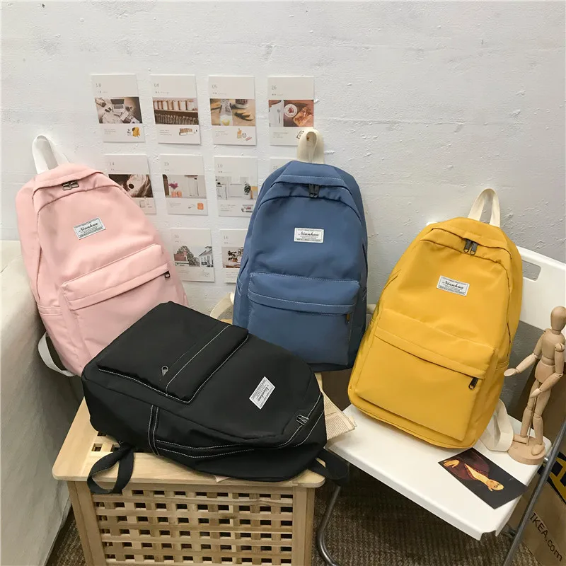 Модный рюкзак нейлоновая женская сумка на плечо вместительный школьный для