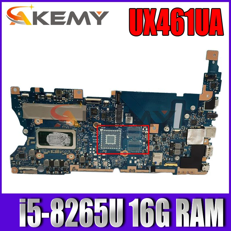 

Материнская плата Akemy UX461UA с подсветкой 16 Гб ОЗУ для ноутбука Asus UX461UN UX461UA UX461U UX461 материнская плата