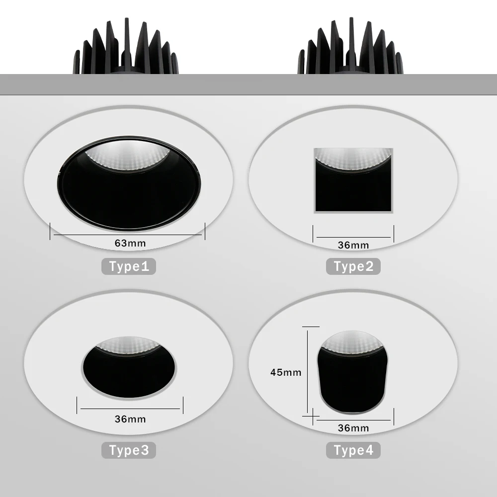 Foco Led empotrable regulable, lámpara de techo antideslumbrante, 7W, 10W, 12W, para sala de estar, dormitorio, arandela de pared del pasillo, novedad