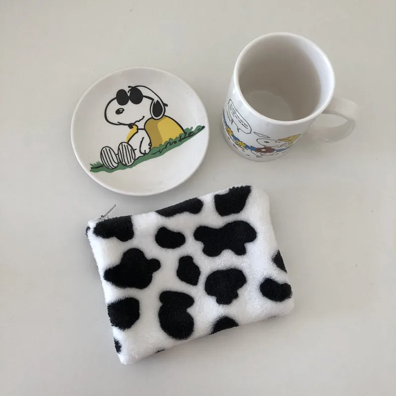 Милый кошелек для монет в горошек с волнистыми краями сумка хранения телефона и