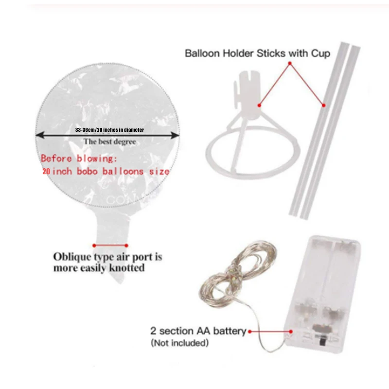2 шт./компл. пластиковая подставка для шаров светодиодные шары декоративная