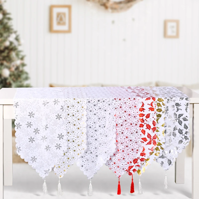 

Рождественская скатерть для стола, льняная скатерть с флагом, домашний сад, свадебное текстильное украшение, праздничные украшения для веч...