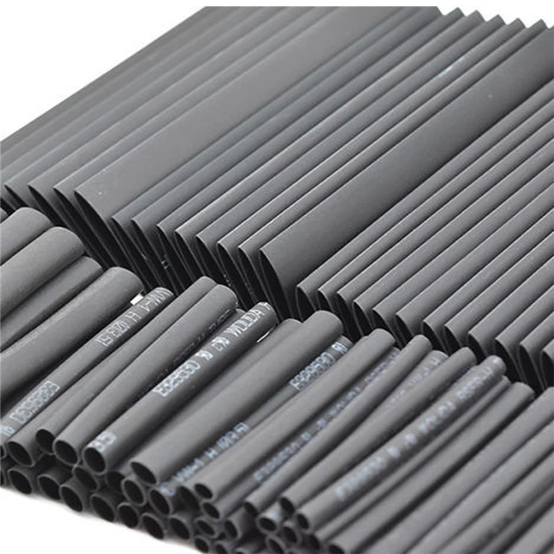 Термоусадочные трубки в черной коробке 625 шт. термостойкие для обмотки проводов