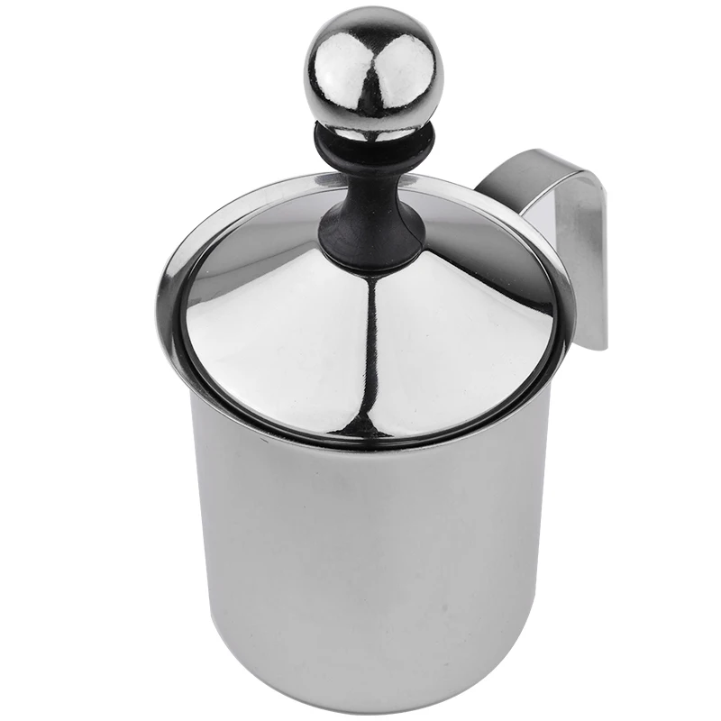 Вспениватель для молока из нержавеющей стали 400 мл кружки с двойной сеткой