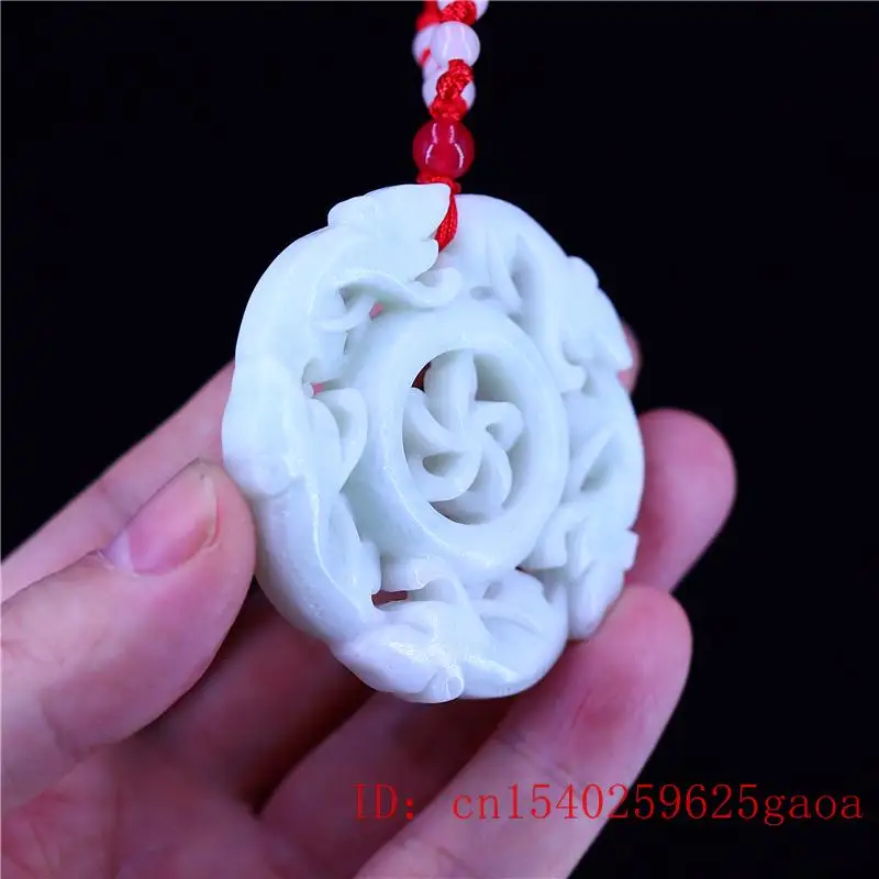 Jade Mouse Pendant Necklace Double-sided Charm Green Men Jewelry Carved Women Chinese Natural Gifts Fashion Amulet for | Украшения и