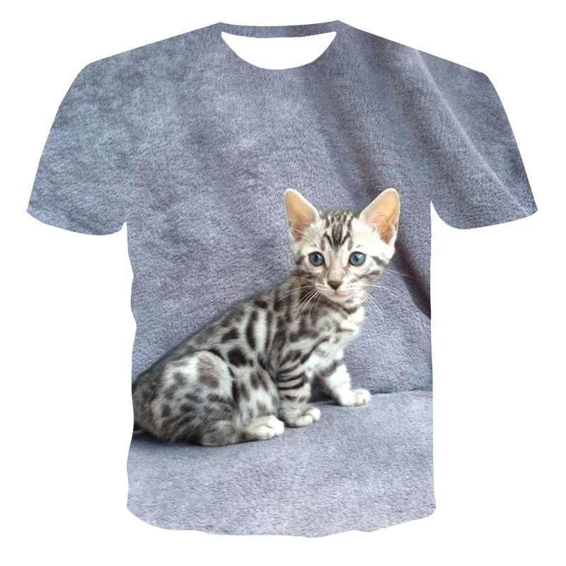 

Summer 3d Printing Cute Cat Oversized T-shirt 2020 New Hot Sale Men's T-shirt, Street Hip-hop Men's Clothing