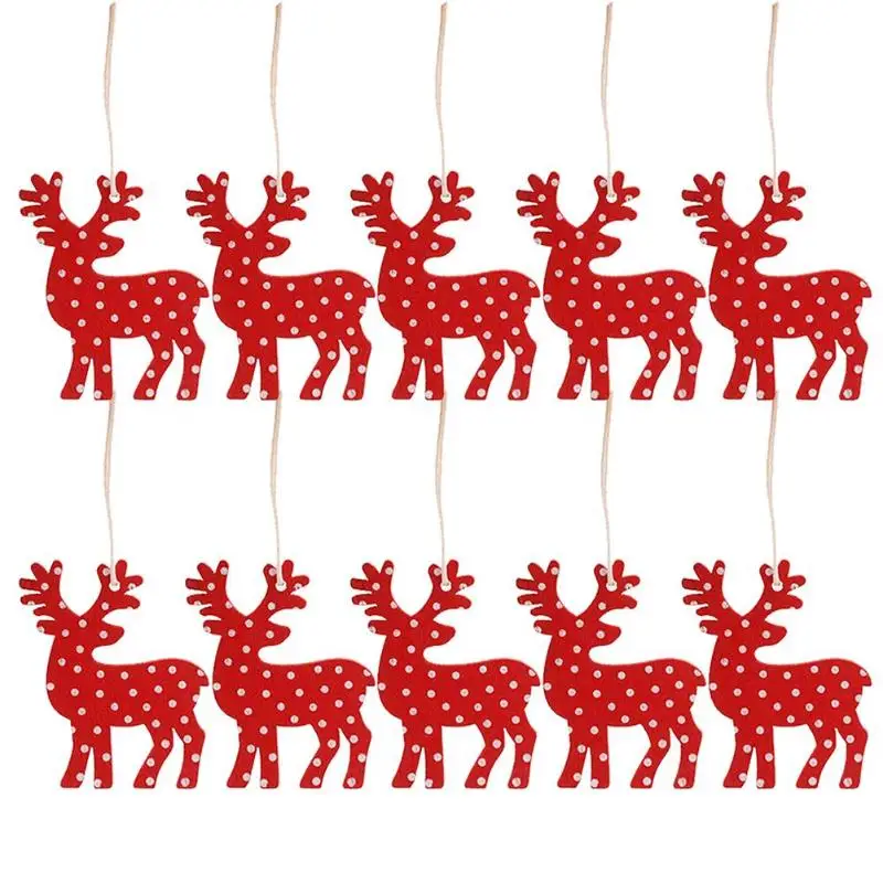 moose 10/деревянные поделки, Рождественские елочные украшения, Новогодний Декор для дома, вечерние рождественские украшения для дома, подвесные Подвески, подарки - Цвет: moose