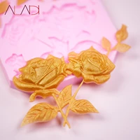 rose flower silicone mold pink fudge mold chocolate sugar craft cake decoration tool ad169