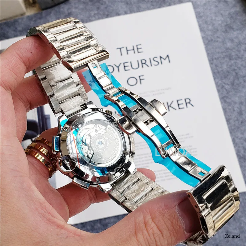 

Luxury Automatic Watches New 904L Top Brand Ctr Mechanical Wrist Watch de Stainless Steel Strap Men's Tourbillon Chronograph