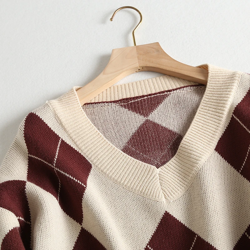Женский свитер 2019 новый осенний вязаный женский пуловер с v-образным вырезом и