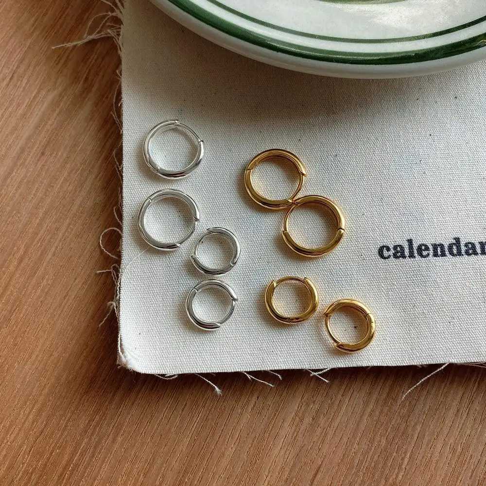 Серьги кольца из серебра 925 пробы для женщин и мальчиков|Серьги-подвески| |