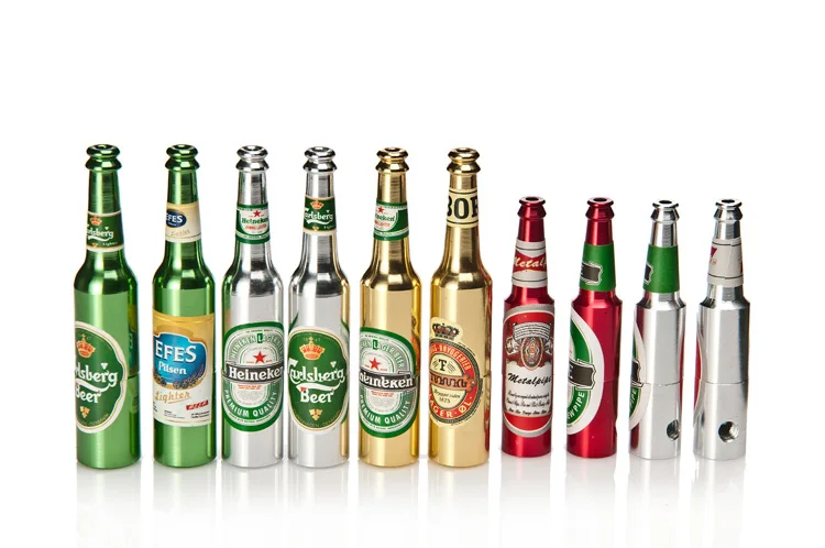 5 шт. 30 шт./лот популярная мини бутылка для вина пивная дымовая металлическая