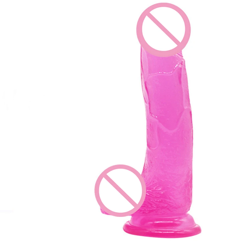 Мягкие большие женские фаллоимитаторы Кристалл реалистичный анальный