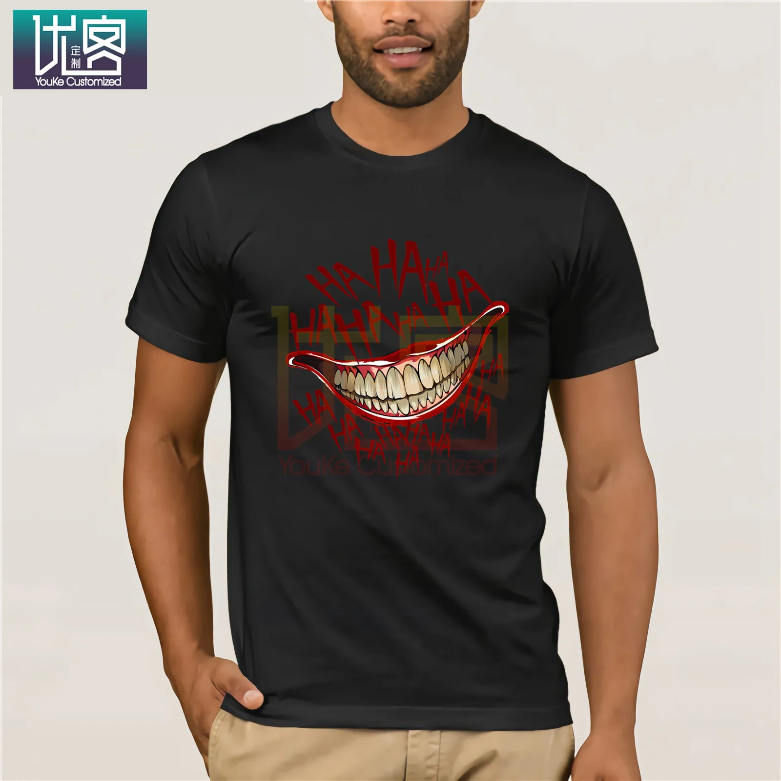 Мужская Футболка Джокер Харли Квинн футболка сумасшедшая Молодежная Смеющийся