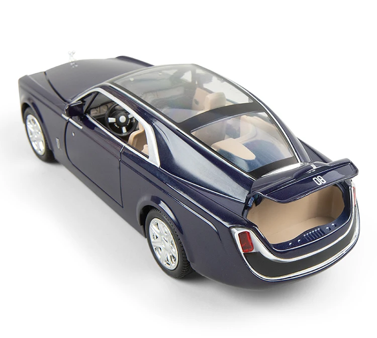 1:24 литая под давлением модель автомобиля из сплава Rolls Royce Phantom Металлический Игрушечный Автомобиль колеса симулятор звуковой светильник вытяжной автомобиль коллекция детский подарок