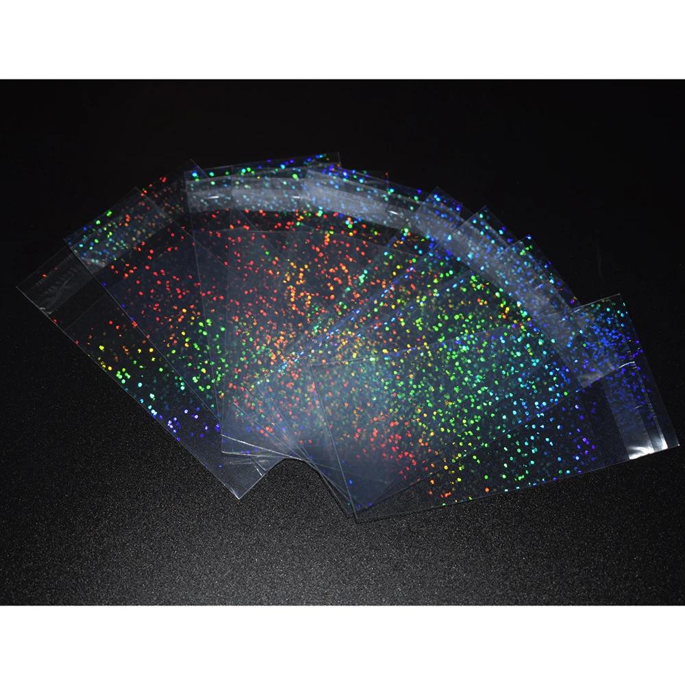 100pcs 57x87mm Seal Small Dots Card Transparent Laser Clear Sleeves Korea Idol Photo Protector Trading Cards Shield Cover | Спорт и