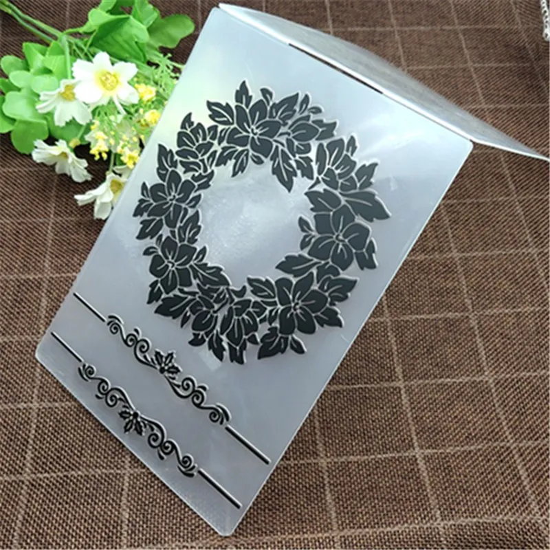 Венок печать DIY пластиковые папки для тиснения скрапбукинга бумаги ремесло/карты
