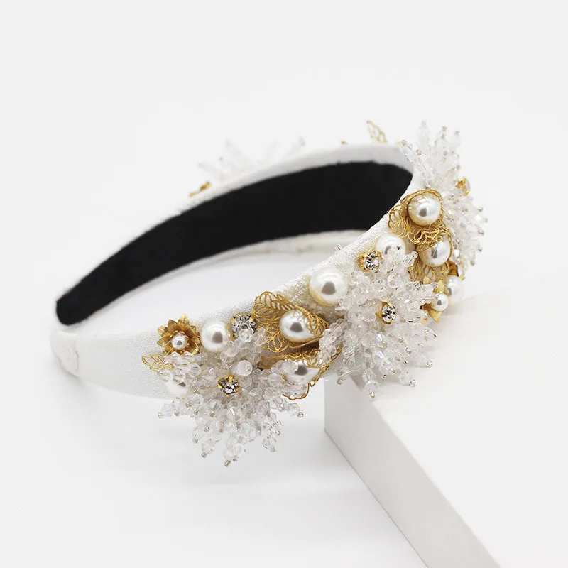 

Personality temperament ladies rhinestone headband female solid color crystal headband female hair accessories headband