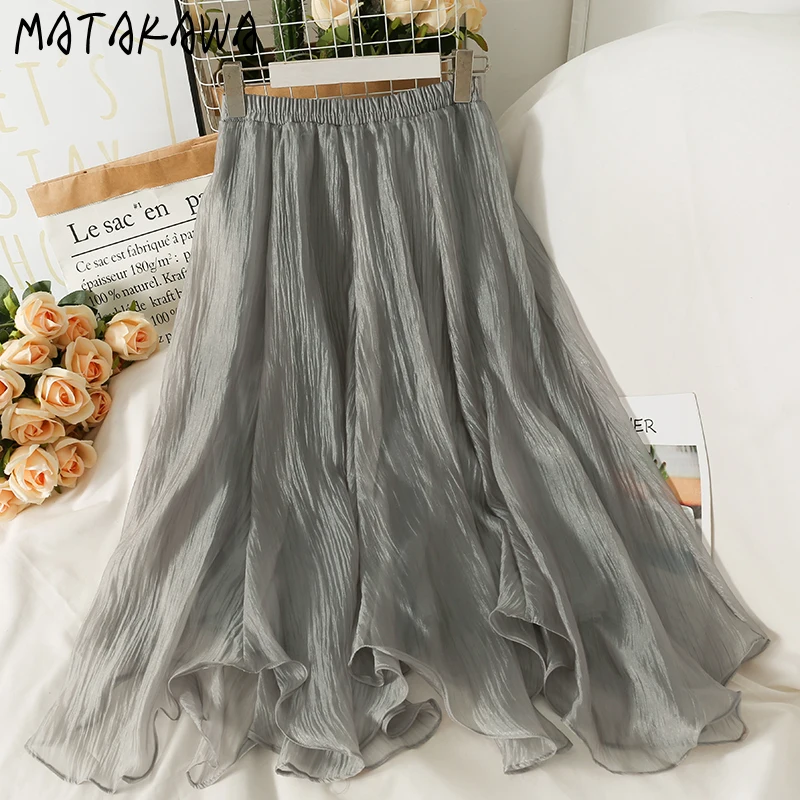 Длинная юбка Matakawa Женская винтажная нестандартная облегающая с высокой талией
