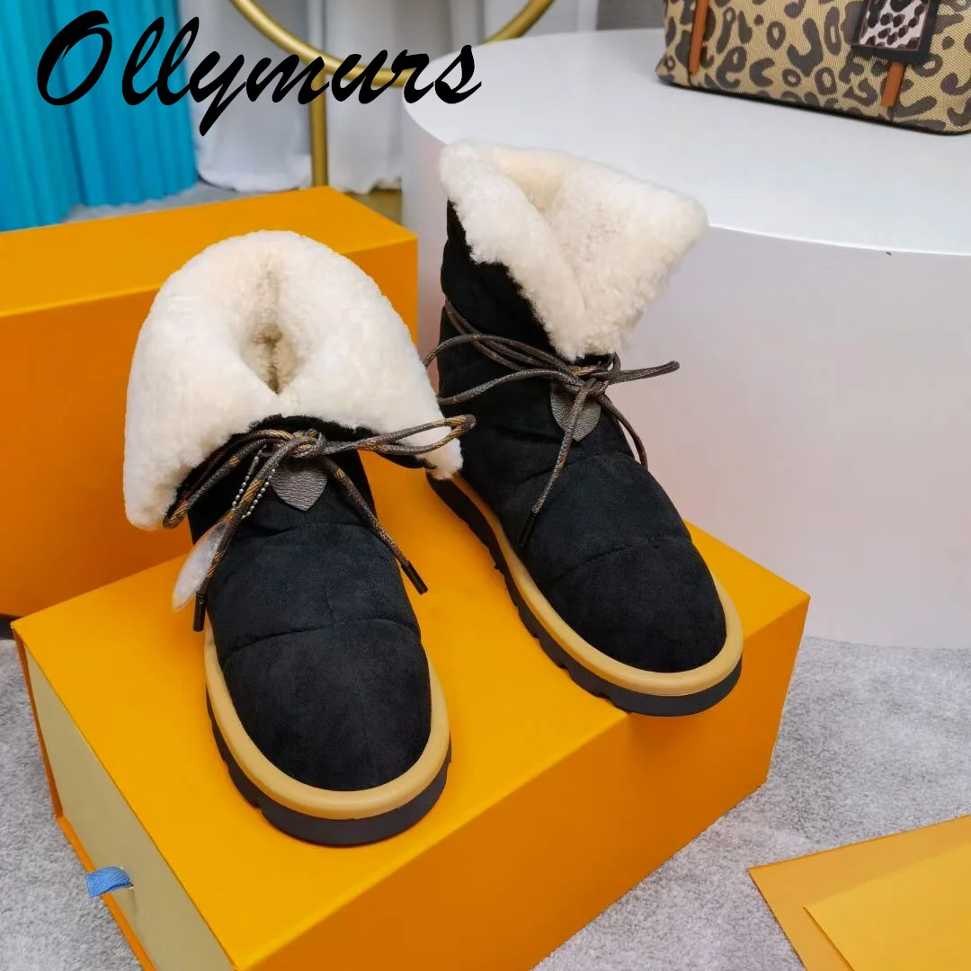 

Новинка, роскошные брендовые теплые пуховые сапоги Prowow, зимние толстые сапоги для соло, удобные короткие сапоги, женская обувь