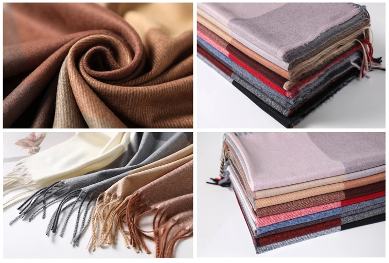 

Winter Woman's Plaid Scarf Hair Hijab Cloth Women's Neck Scarves Cashmere Scarf Shawl Fashionable Warm Thickening Loose Cotton