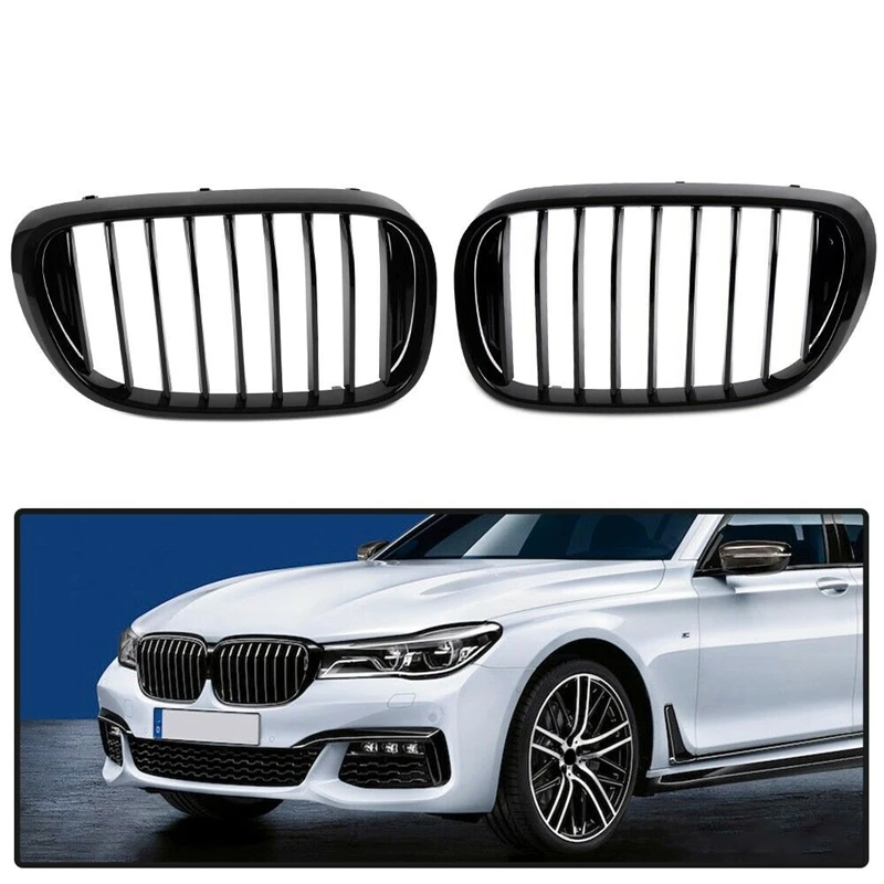 

Car Front Bumper Kidney Grille Glossy Black for BMW 7 Series G11 G12 2017-