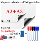 2 шт. магнитно-маркерная доска сухое стирание белая доска Гибкая накладка магнит на холодильник для Дом Офис Кухня школьная доска объявлений