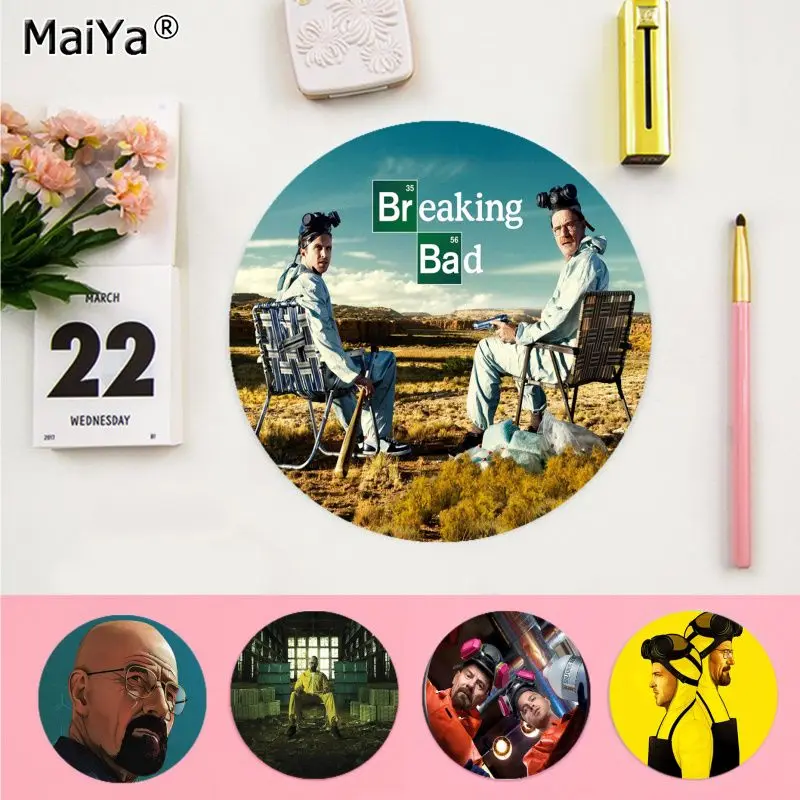 

Maiya My Favorite Breaking Bad round Mouse pad PC Computer mat gaming Mousepad Rug For PC Laptop Notebook